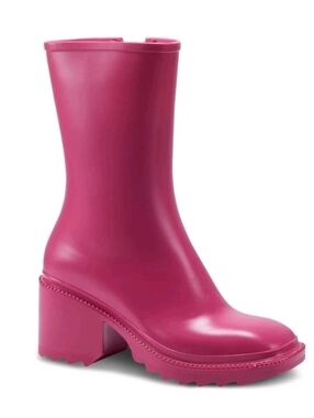 INC Womens Everett Square Toe Rain Boots - Fuchsia Size 8 New in Box
